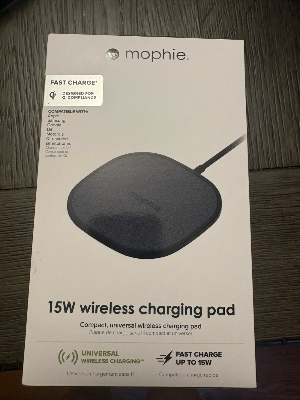 mophie 15W Wireless Charging Pad in Black